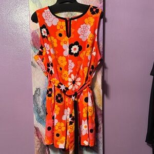 Victoria Beckham for Target Orange Floral Romper